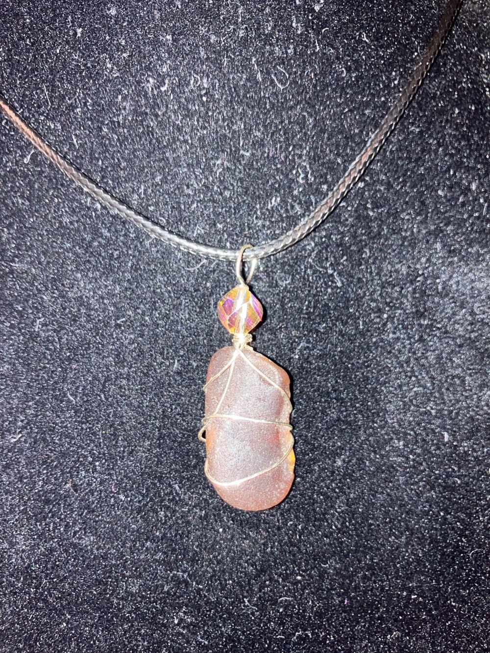 #128 handmade seaglass pendant necklace